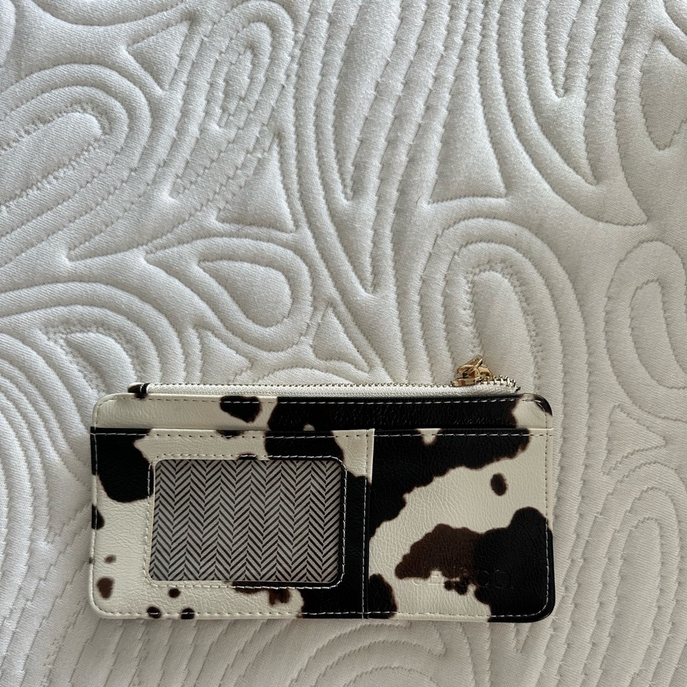 Cow print wallet